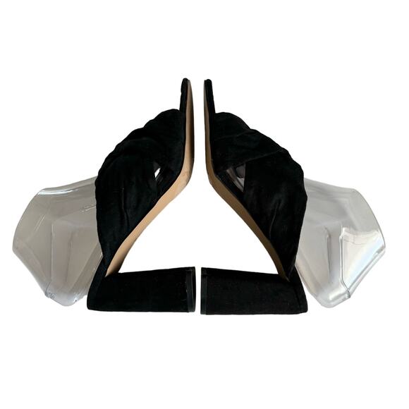 Adrienne Vittadini Women’s Genie Crossover Black Block Heel Sandals Size 8 - Picture 4 of 6